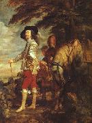 DYCK, Sir Anthony Van Charles I: King of England at the Hunt drh oil painting